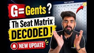 Big Good News: G= Gents ? | New Update in MBA CET Seat Matrix | Cap Round 1