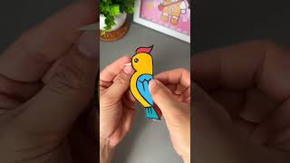 Create a quirky woodpecker with paper cups and pull the string for fun