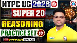 RRB NTPC Reasoning Classes | NTPC UG Super 20 Reasoning Practice Set 10 | BY Shobhit Sir