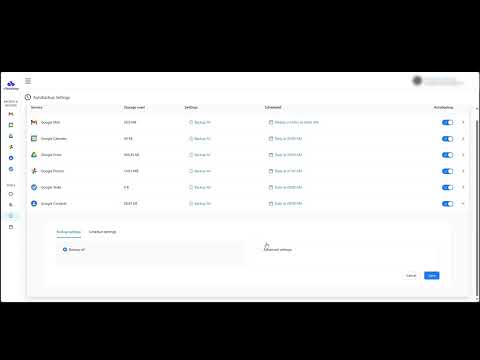 How to use advanced settings on google contacts at ElBackup
