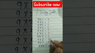 Tricky table #shorts #shortsfeed #youtubeshorts #mathshorts #trickymath