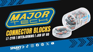 Major Tech LT-211B | Add-On Interjoining Connector Blocks | Jar of 60