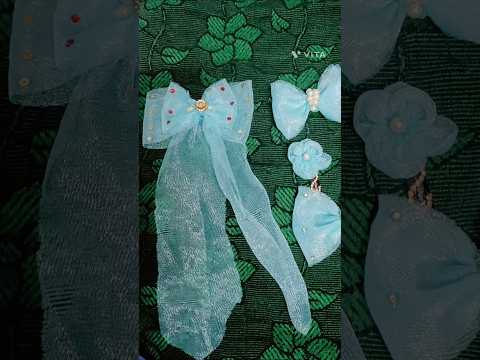 DIY hair bow clips | hair accessory #hairaccessories #hairbowmaking #youtubeshorts #viralshorts