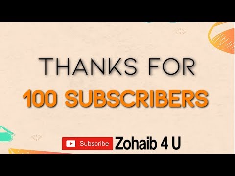 Thanks for 100 subscribers