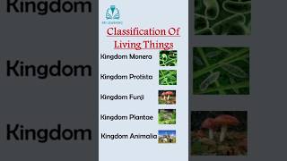 Classification of Living Things #shorts #youtubeshorts