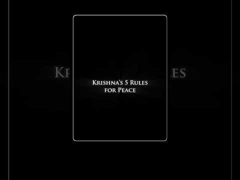 Krishna’s 5 Rules for a Peaceful Mind| Krishna lesson| #motivation #srimadbhagvadgeeta