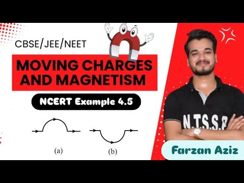 Example 4.5 NCERT Semi Circular Loop Magnetic Field Moving Charges & Magnetism NEET JEE #cbse#ncert 
