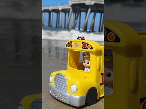 The Wheels on the BEACH BUS 🌴! CoComelon TOYS in Real Life! #cocomelon #shorts