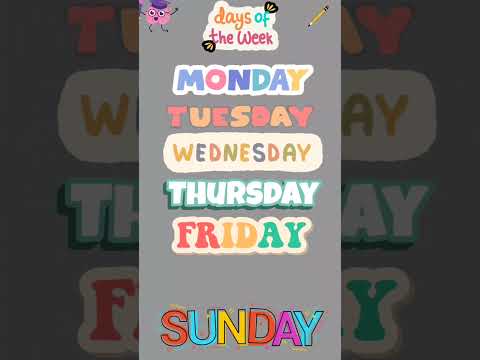 Weekdays song in english | Sunday Monday Tuesday song English | days of the week in english