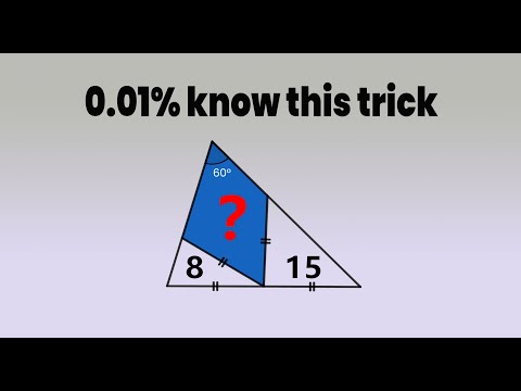 0.01% know this trick, what is the area?