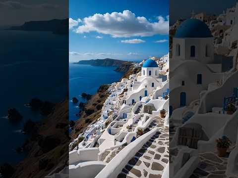 🌅🏝️ Santorini, Greece — Iconic Beauty & Luxury Living ✨🍷#shorts #luxurylifestyle