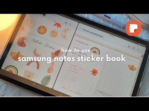How to Use Samsung Notes Sticker Book 🌻 How to Use Pre-Cropped Stickers on Samsung Notes