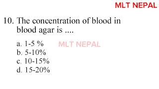 17 - Microbiology MCQs for Lab technician | NHPC license exam question | Lab Technician license exam