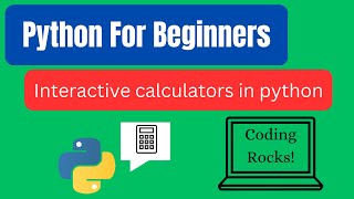 How to make interactive calculator in python