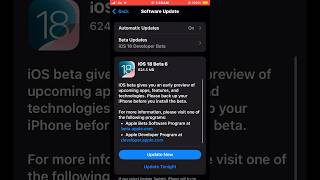 iOS 18 beta 6 update released #ios18features #ios18 #ios18beta #ios18beta #update #technology