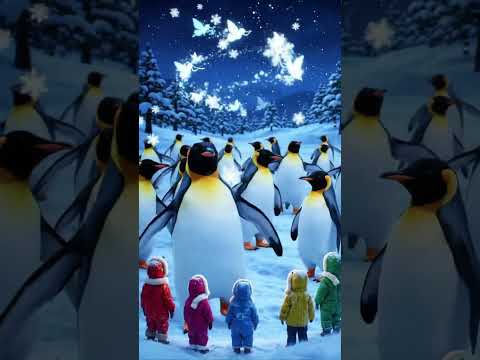 Penguin & Kids Dance with Snow Fairies! ❄️🧚‍♀️ Magical Winter Fun #Shorts