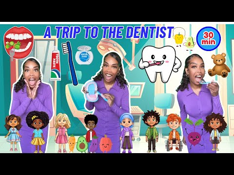 A Trip To The Dentist| Brushing and Flossing| Healthy Foods| Learning with Ms Houston| Kid Songs