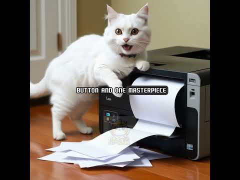 Snowy Takes on Office Tasks: Watch Her 'Help' with Paperwork! #CatLovers #FunnyPets #OfficeHumor
