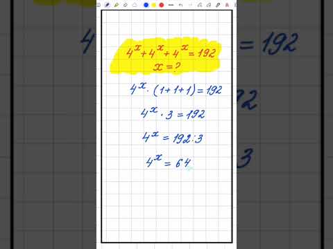 Math Olympiad Algebra Question | Solve for x | 4^x + 4^x +4^х = 192 #math #mathstricks #shorts