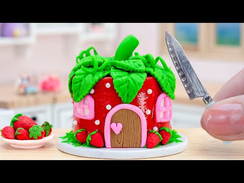 Amazing Miniature Strawberry Chocolate Cake Ideas - Easy Birthday Cake Decorating By Mini Tasty