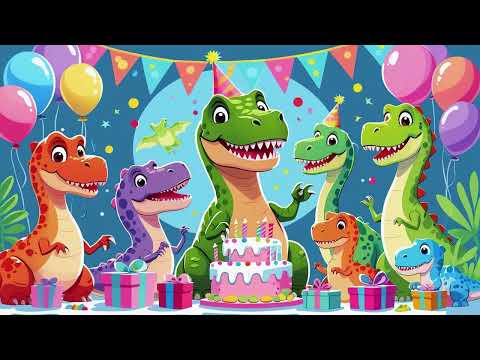 Dinosaur Birthday Song for Kids 🦕 | Happy Dino Birthday Sing-Along!
