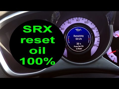 Oil Life Reset Cadillac SRX to 100% service caddy 2010 2011 2012 change reminder turn off