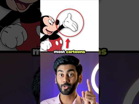 Why most cartoons wear gloves #shorts #interestingfacts
