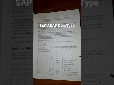 Predefinded Data Types in SAP ABAP #sap #sapabap