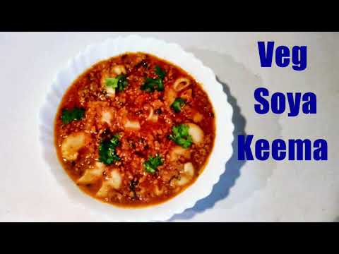 Vegetarian Soya Keema | Veg Soya granules & macaroni