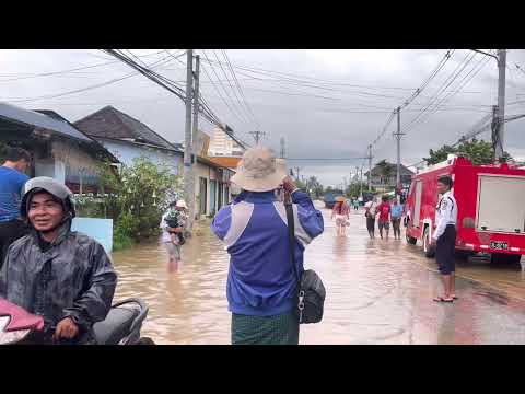 ฝนตกหลายวันติด ทำให้น้ำท่วมหลายพื้นที่ เชียงตุง