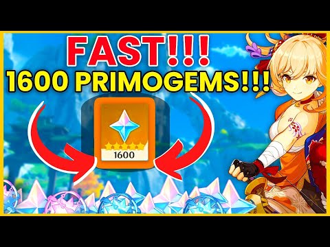 How To Earn Primogems FAST!! (1600 FAST PRIMOGEMS!!!) - Genshin Impact