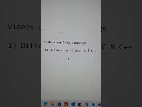 Difference between C & C++,first video of Java Series.