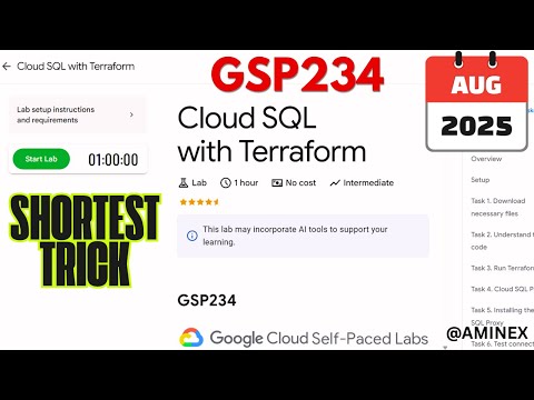 [NEW 2025] Cloud SQL with Terraform | #GSP234 | #qwiklabs | #arcade
