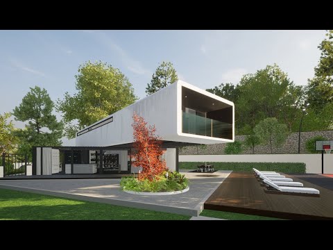 Container House with Epic Basketball Court Transforms into a Swimming Pool!
