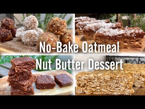 簡単オートミールデザート4種類‼️No-Bake Oatmeal Recipe | 4 Easy & Healthy Dessert‼︎