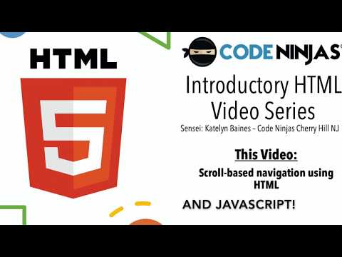 Web Design Video Series -- Creating a Scrolling Navigation System