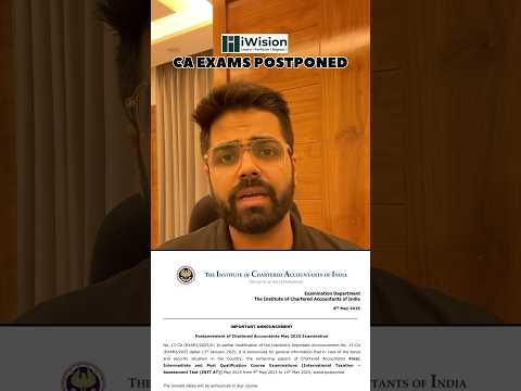 CA Exams Postponed #caintermediate #icai #iwision #jaihind #india #caexamsupdates #caexamspostponed