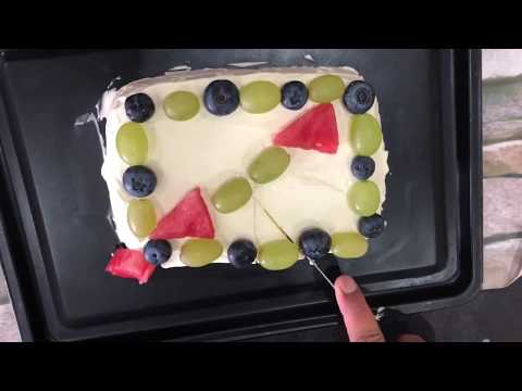 Eggless cake with ingredients at home