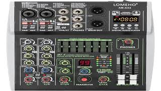 LOMEHO Mini 4 Channel Sound Mixing Console Fit for Bluetooth 99 DSP Effects USB Computer P