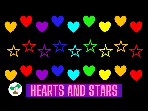 Baby Sensory Video | Hearts and Stars | High Contrast Colours, Music and Fun Animation.