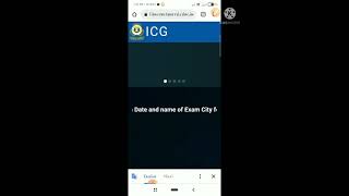 Icg Cost guard admit Card exam on 25 sept. cost guard gd, db, YANTRIK admit card download on mobile.