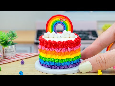 Amazing Miniature Rainbow On Rainbow 🌈 Collection Colorful Miniature Cake | Tasty OREO Chocolate