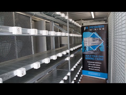 Custom built 20ft mining container for Antminer S17 from Power Mining