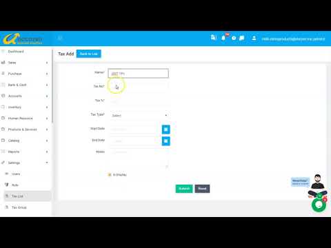 How to add Tax & Tax group in Accozen POS billing software ?