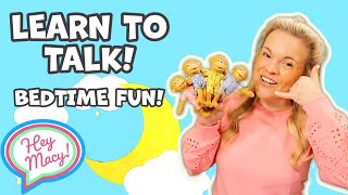 Baby Doll Learns Bedtime Routine with a SPEECH THERAPIST! Learn WORDS to Help Toddler Go To Sleep