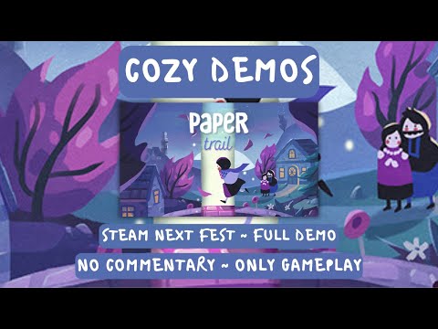 The most beautiful puzzle game ever?! | Paper Trail | Cozy Game Demos (Non Commentary)