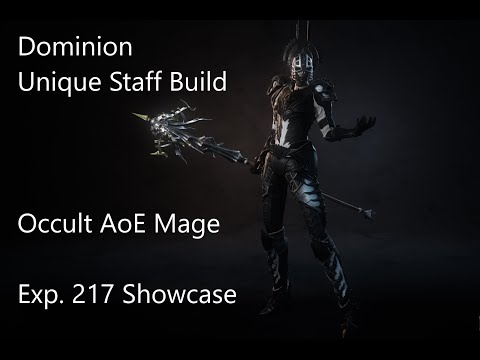 Wolcen  Bloodtrail 1.1.4.2 Occult DOMINION Staff Build. Solarfall / Thunderstrike. Exp 217 Showcase.