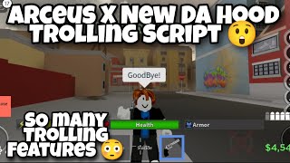 Arceus X New Da Hood Trolling Script 😲