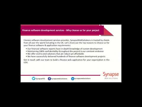 SynapsewebSolutions - Finance software development services