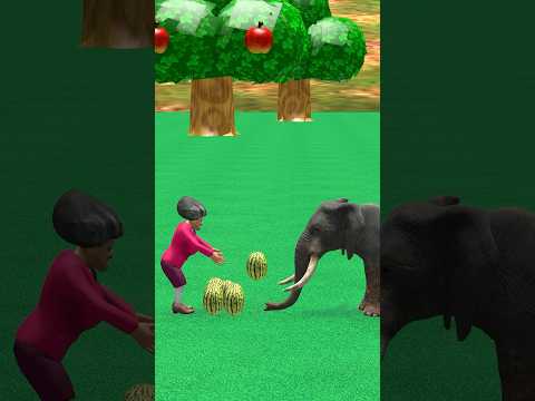 Cartoon Elephant and Scary Teacher 🐄  #animals #funny #animation